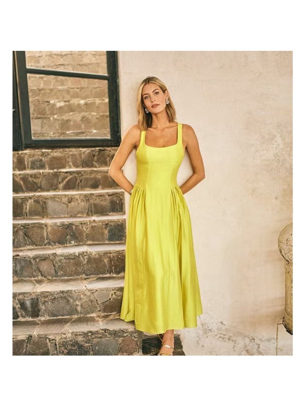 ANTONIO MELANI M.G. Style kiwi chartreuse Dress